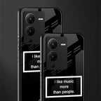 music over people black edition back phone cover | glass case for vivo v25 pro 5g