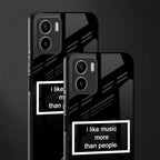 music over people black edition back phone cover | glass case for vivo y72