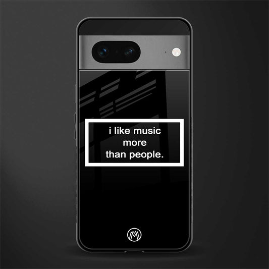 music over people black edition back phone cover | glass case for google pixel 7