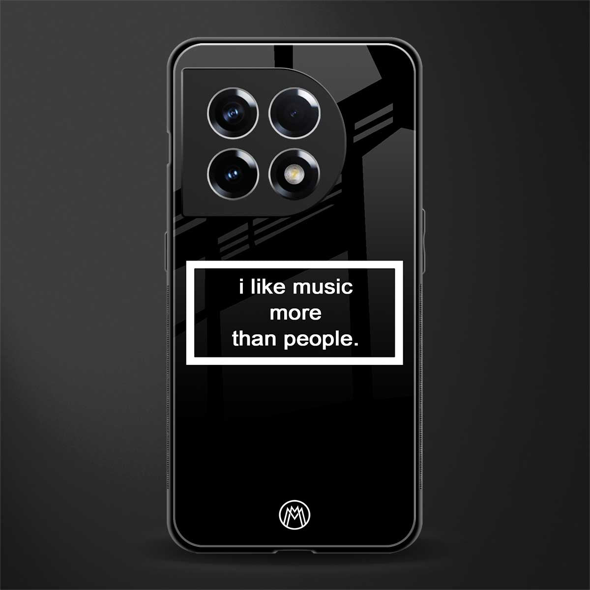 music over people black edition back phone cover | glass case for oneplus 11