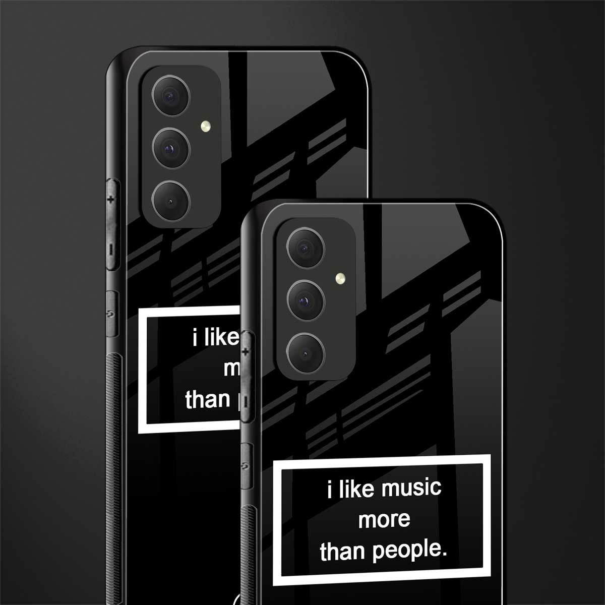 music over people black edition back phone cover | glass case for samsung galaxy a54 5g