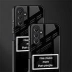 music over people black edition back phone cover | glass case for samsun galaxy a24 4g