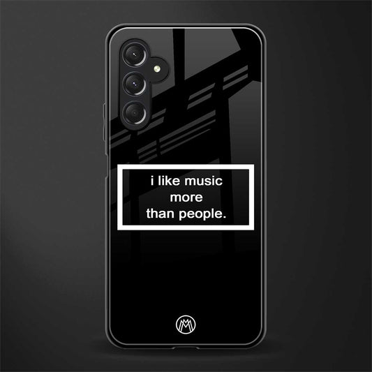 music over people black edition back phone cover | glass case for samsun galaxy a24 4g