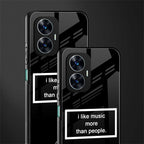 music over people black edition back phone cover | glass case for realme c55