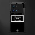 music over people black edition back phone cover | glass case for iQOO 9 Pro