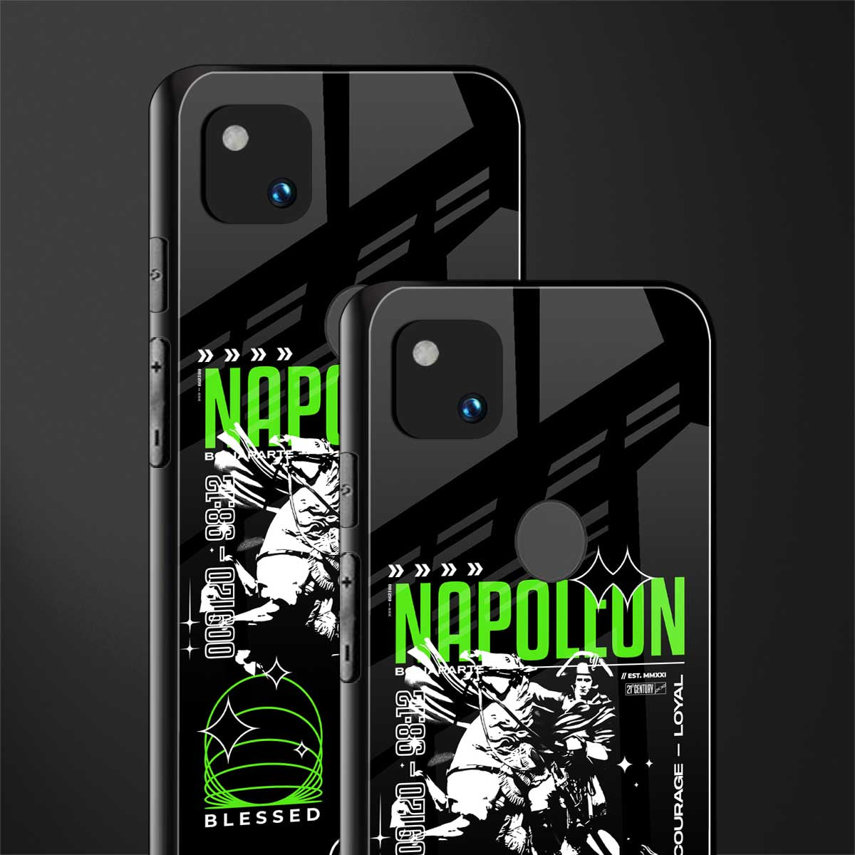 napoleon back phone cover | glass case for google pixel 4a 4g