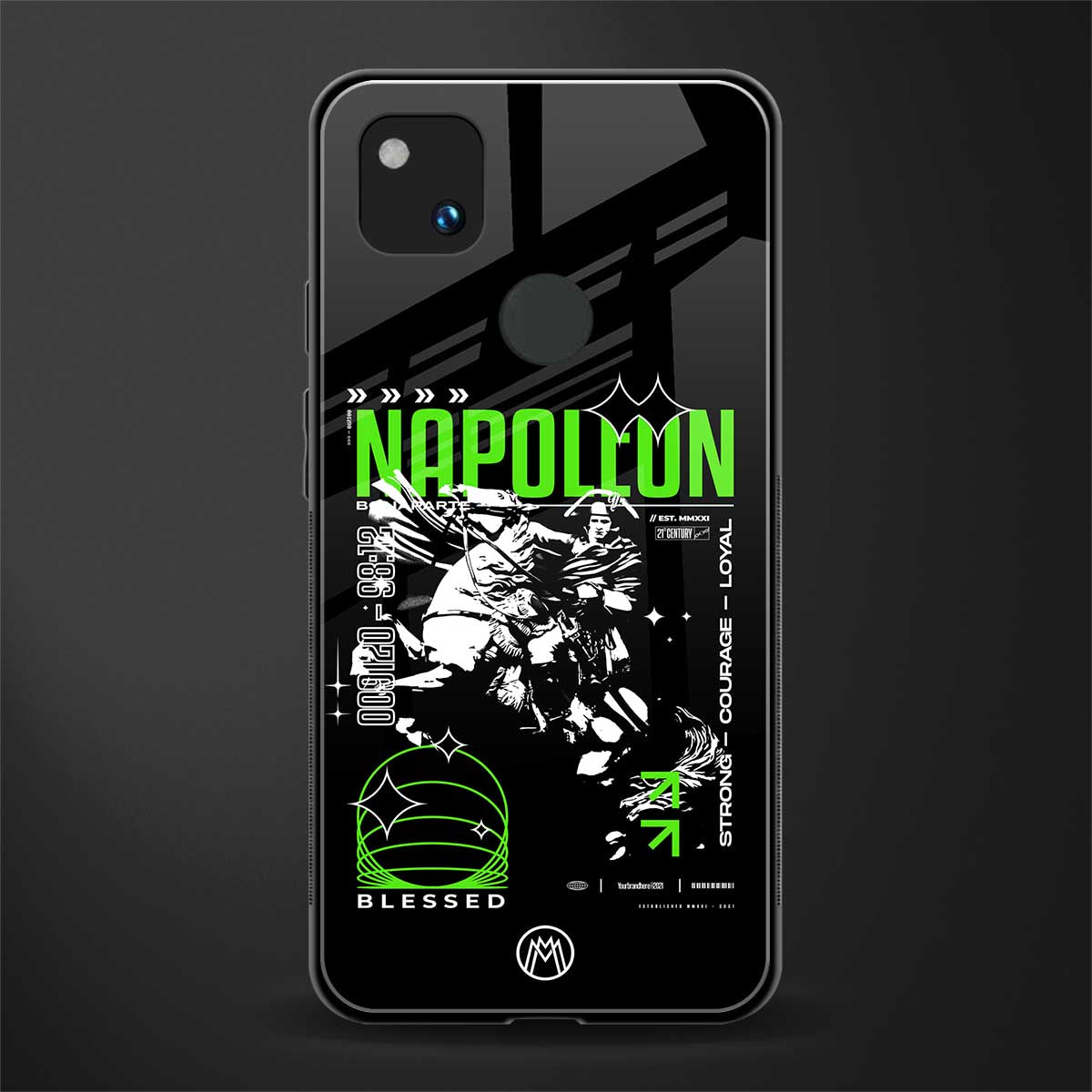 napoleon back phone cover | glass case for google pixel 4a 4g