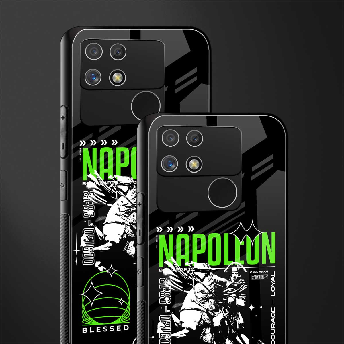 napoleon back phone cover | glass case for realme narzo 50a