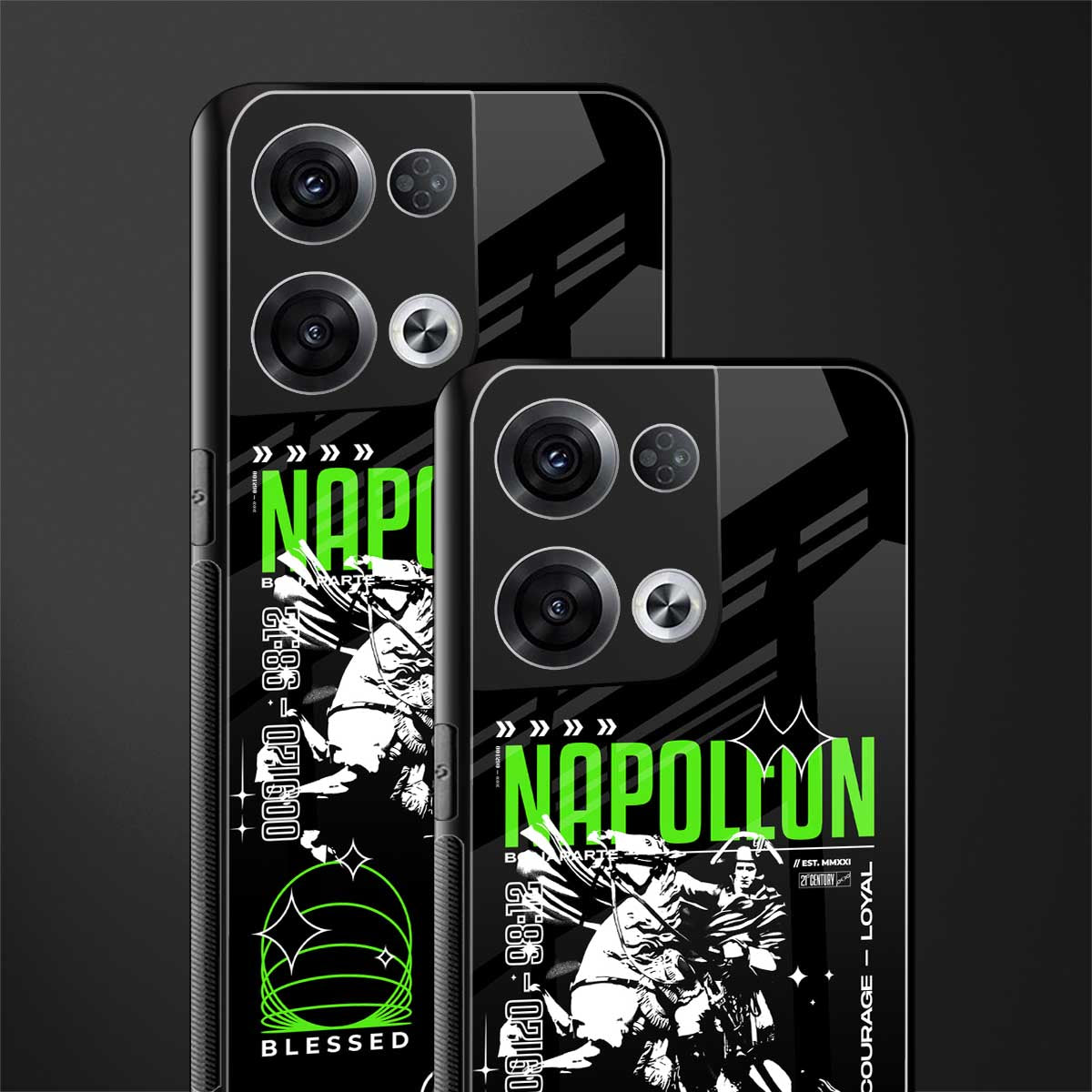 napoleon back phone cover | glass case for oppo reno 8