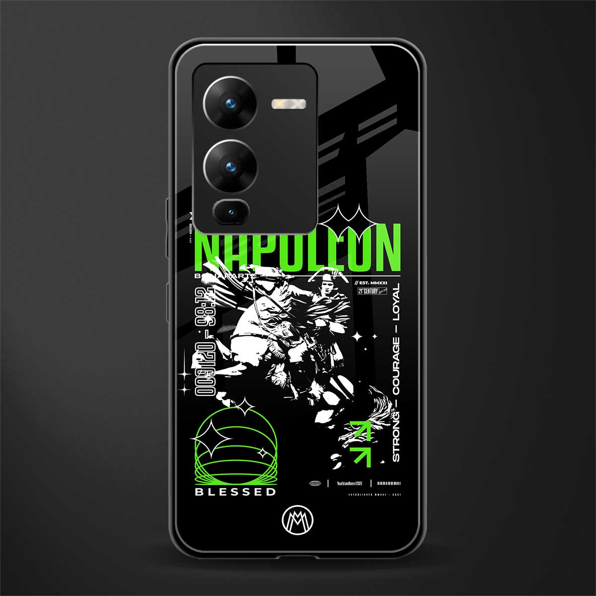 napoleon back phone cover | glass case for vivo v25 pro 5g