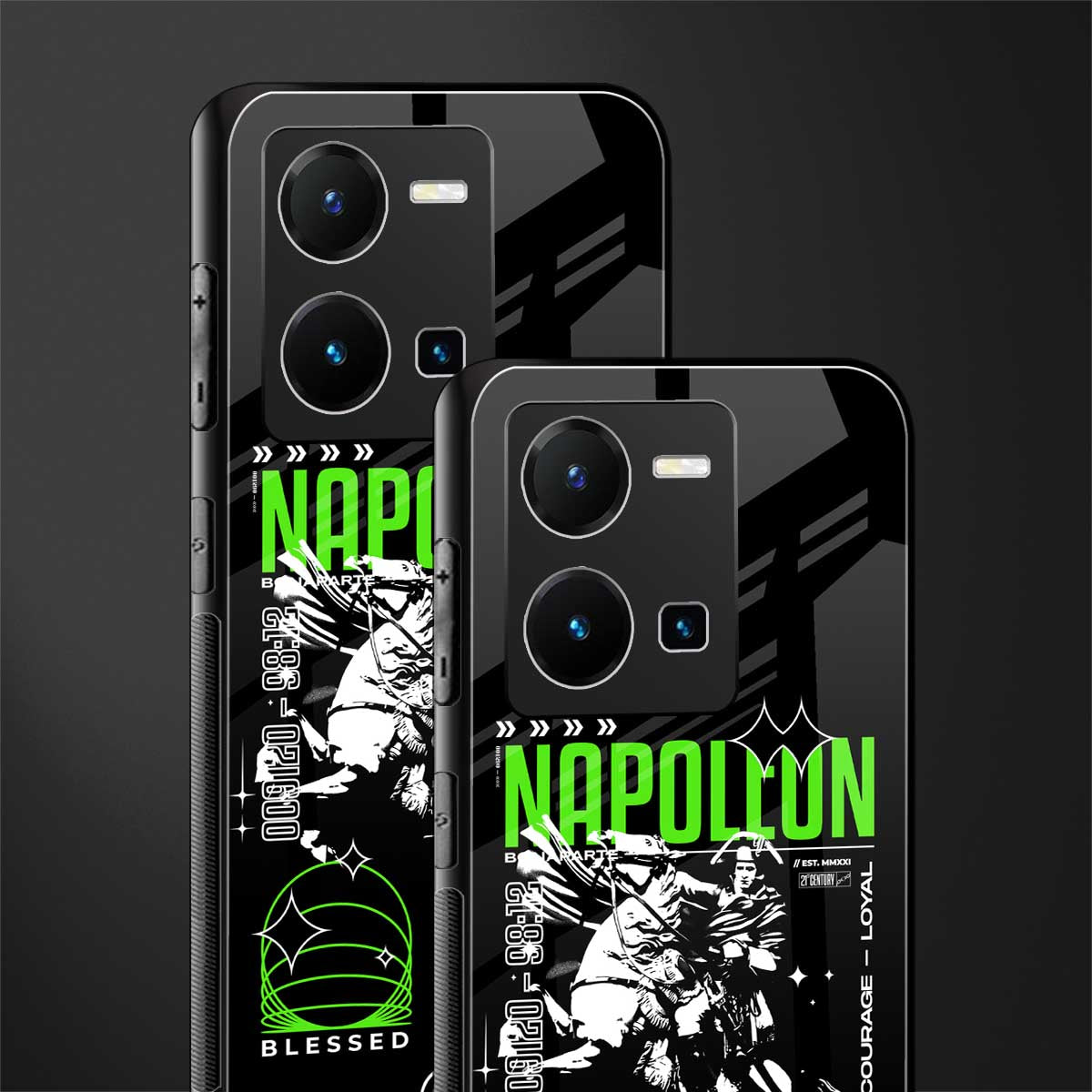 napoleon back phone cover | glass case for vivo y35 4g