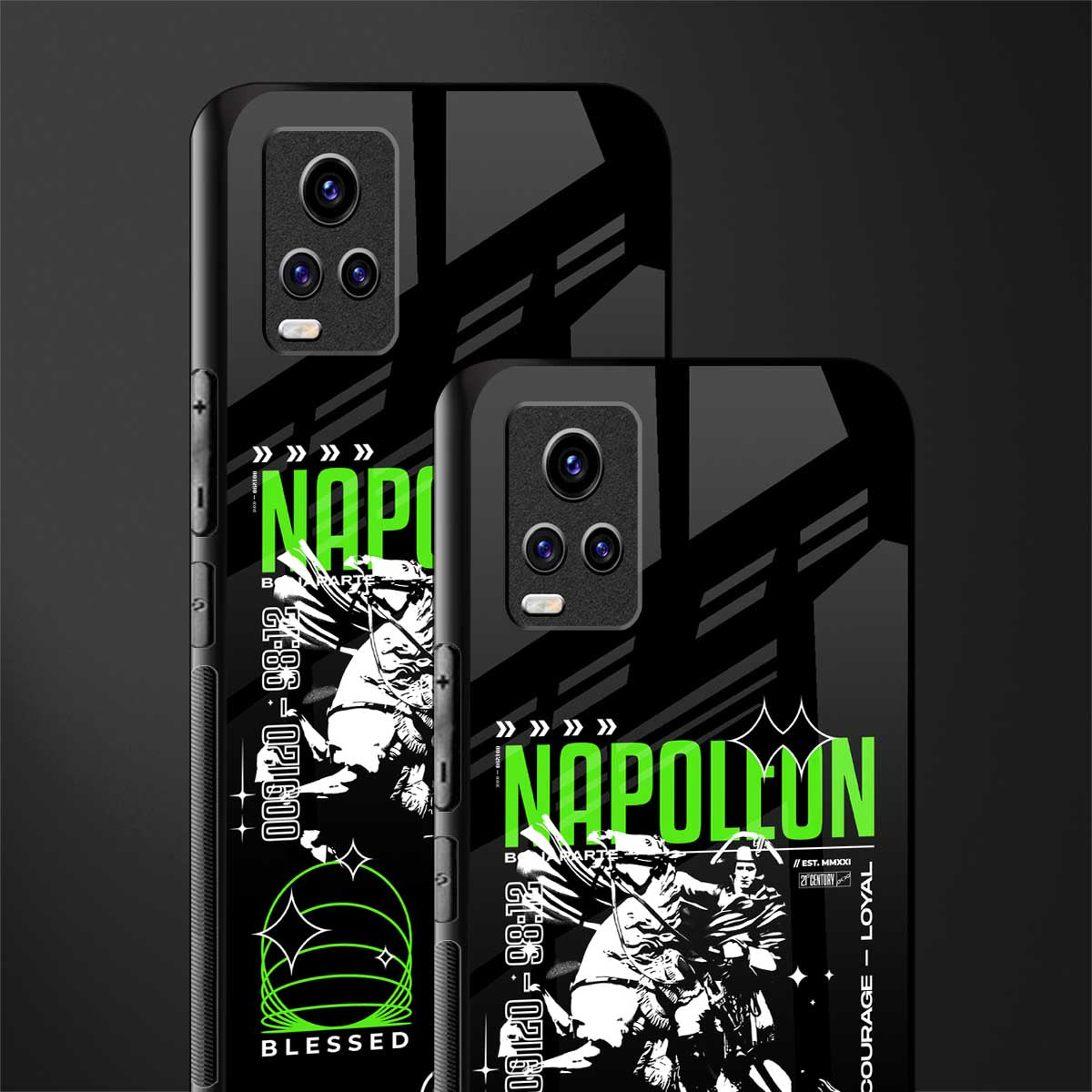 napoleon back phone cover | glass case for vivo v21e 4g