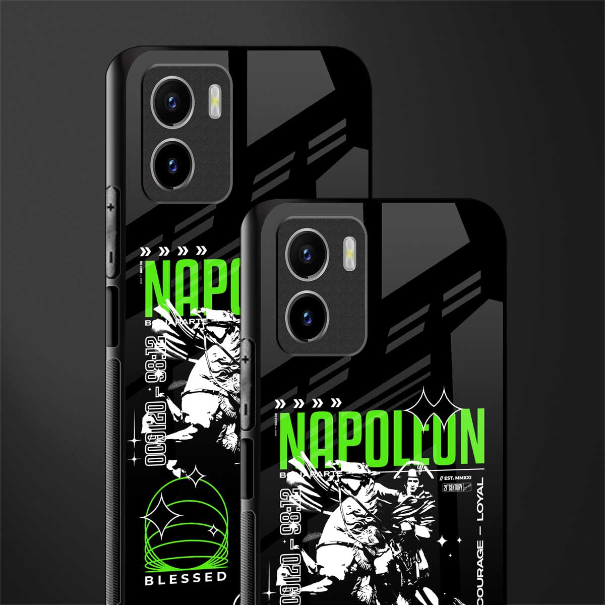 napoleon back phone cover | glass case for vivo y72