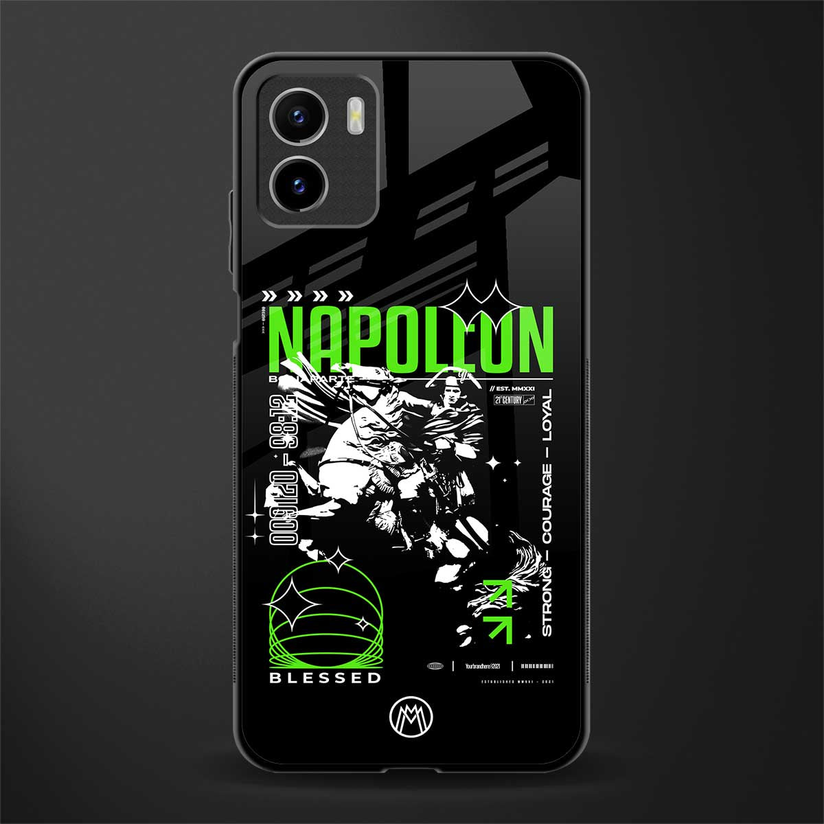 napoleon back phone cover | glass case for vivo y72