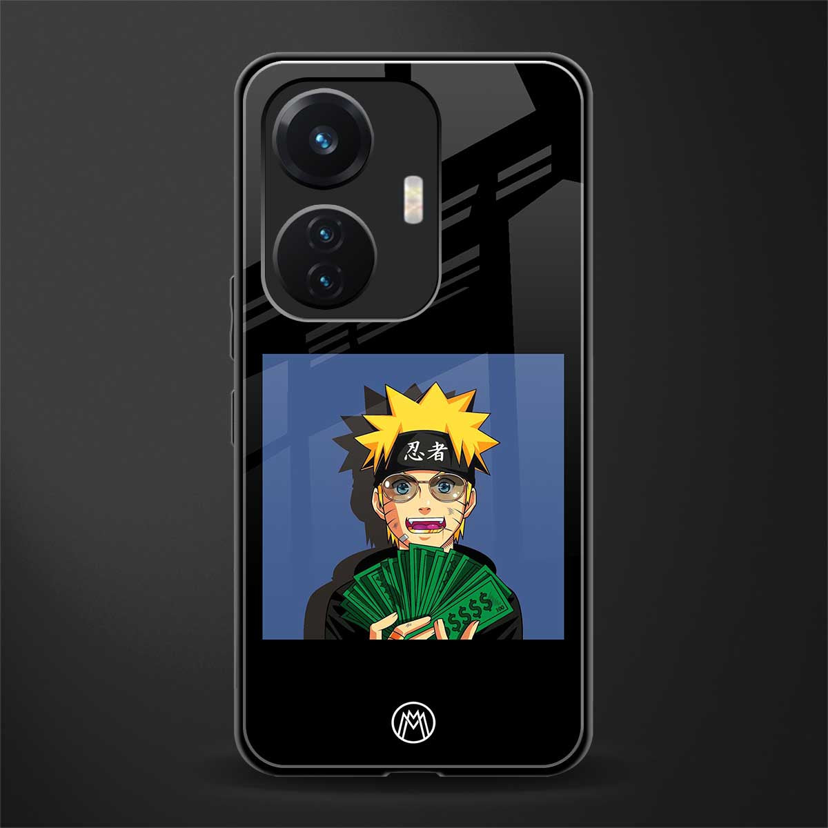 naruto hypebeast back phone cover | glass case for vivo t1 44w 4g