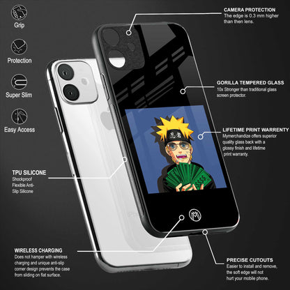 naruto hypebeast back phone cover | glass case for vivo t1 44w 4g