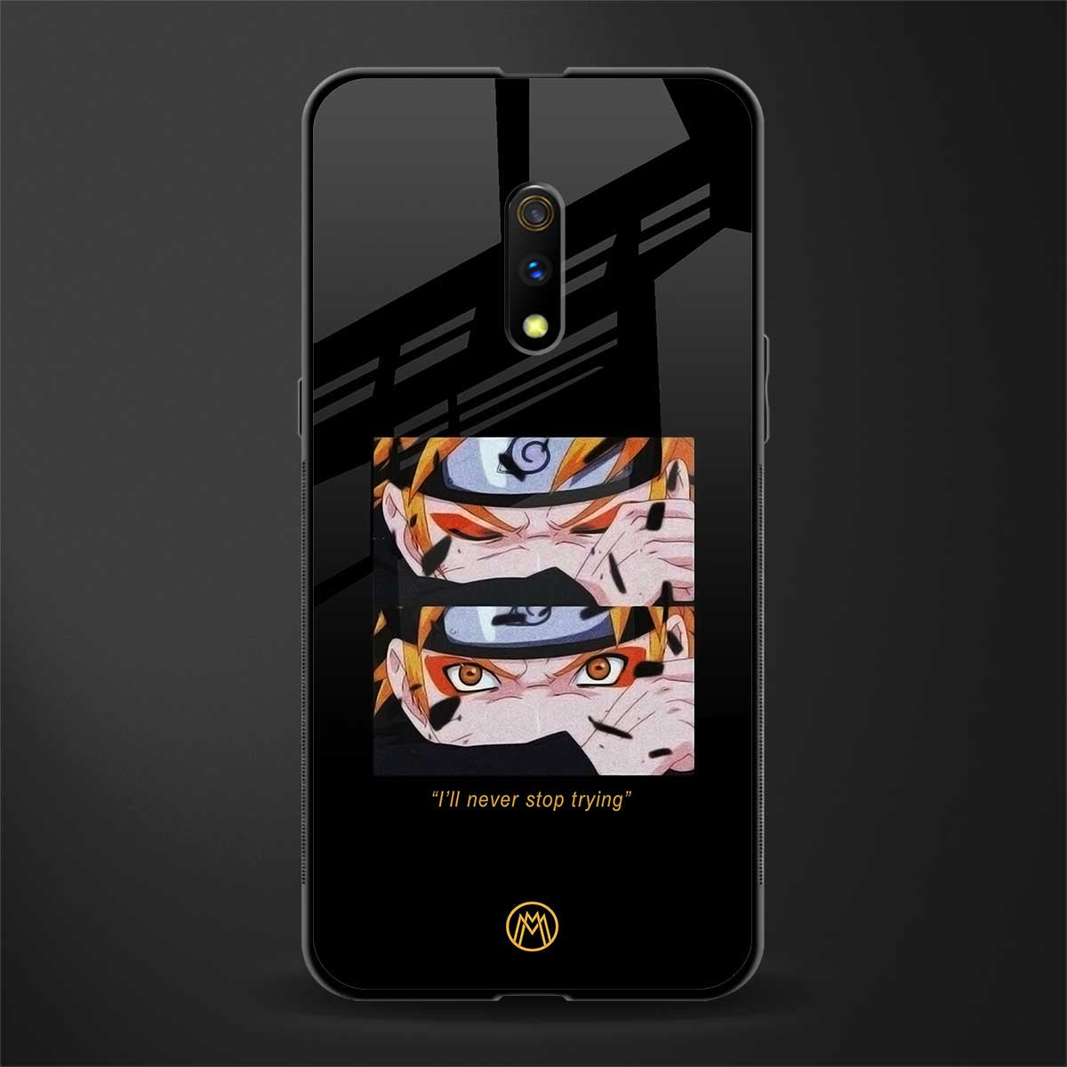 naruto motivation anime glass case for realme x image