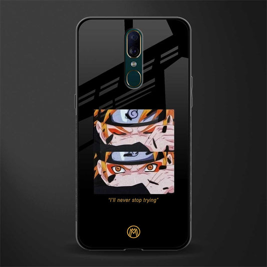 naruto motivation anime glass case for oppo f11 image