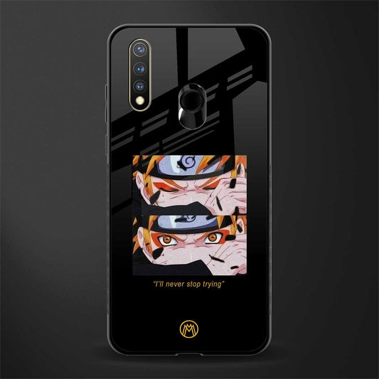 naruto motivation anime glass case for vivo u20 image