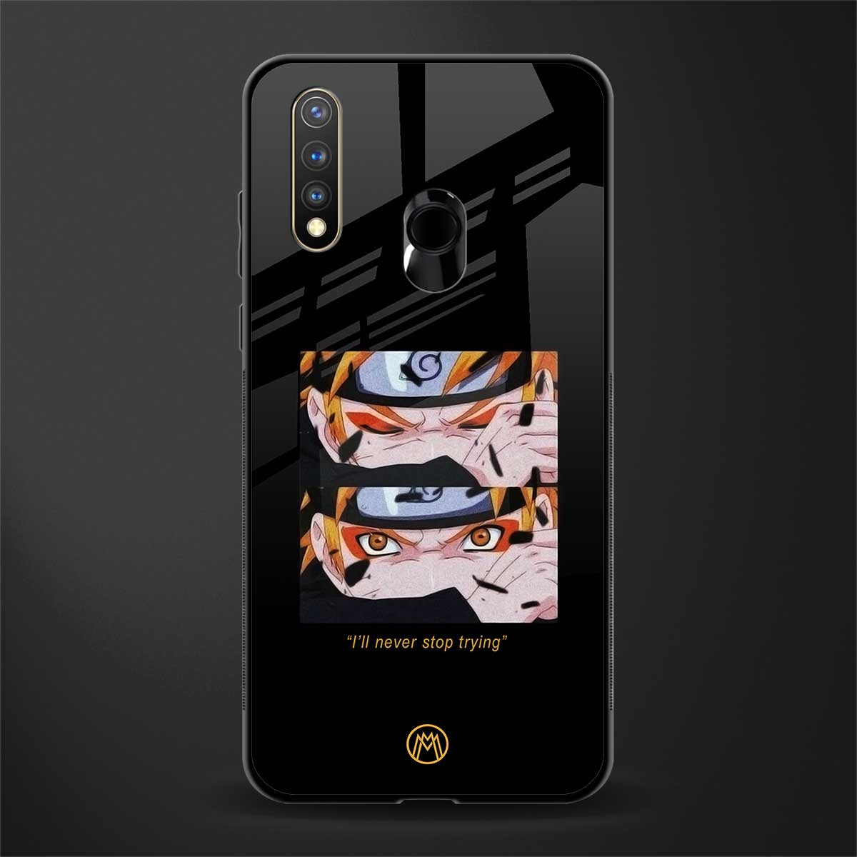 naruto motivation anime glass case for vivo y19 image