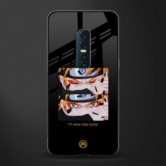 naruto motivation anime glass case for vivo v17 pro image