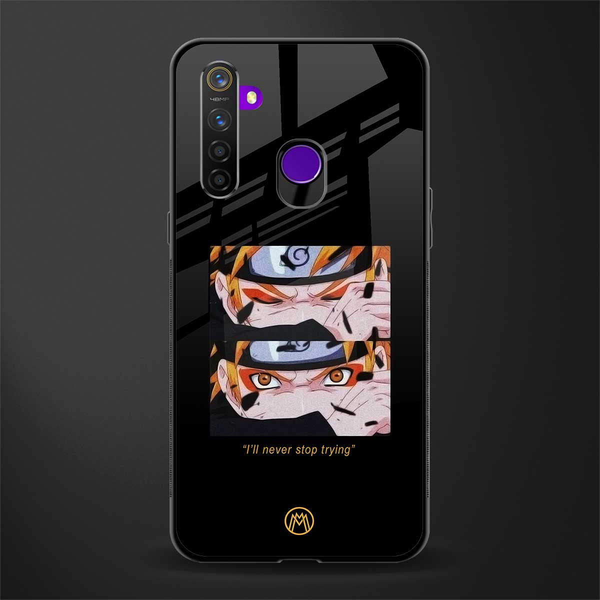 naruto motivation anime glass case for realme 5 pro image