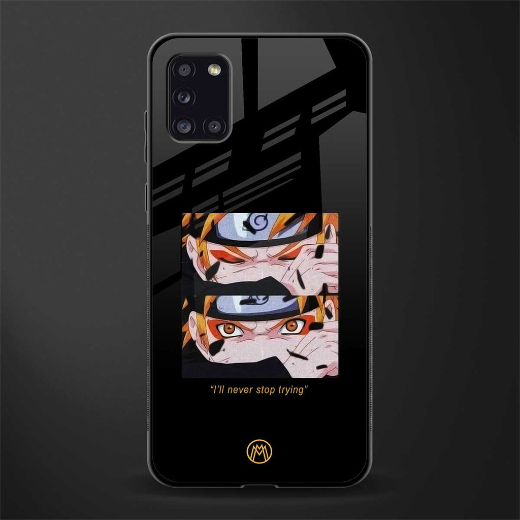 naruto motivation anime glass case for samsung galaxy a31 image