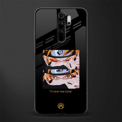 naruto motivation anime glass case for redmi note 8 pro image