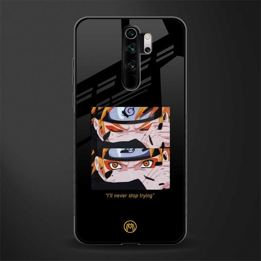 naruto motivation anime glass case for redmi note 8 pro image