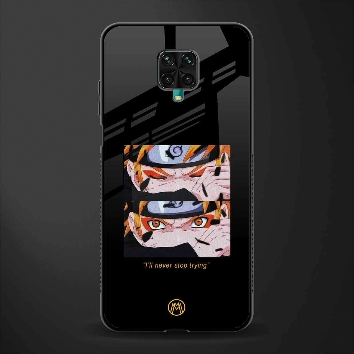 naruto motivation anime glass case for redmi note 9 pro max image
