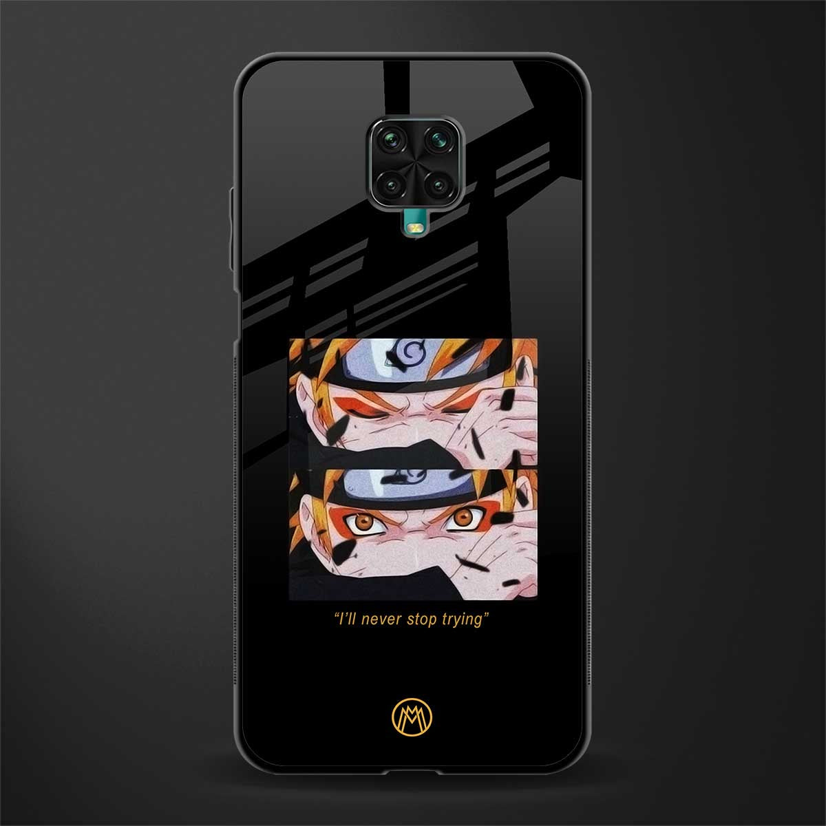 naruto motivation anime glass case for redmi note 9 pro image