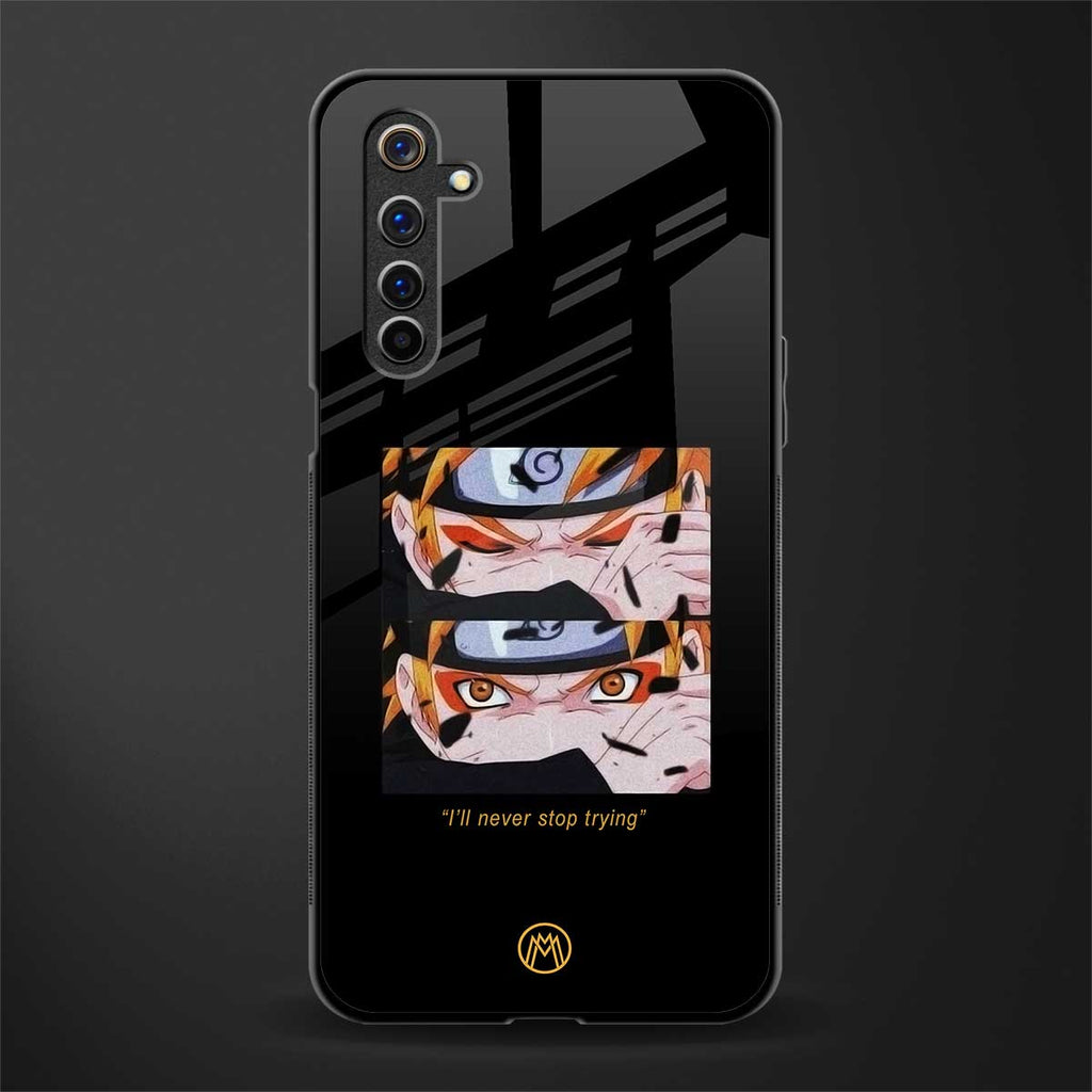 naruto motivation anime glass case for realme 6 image