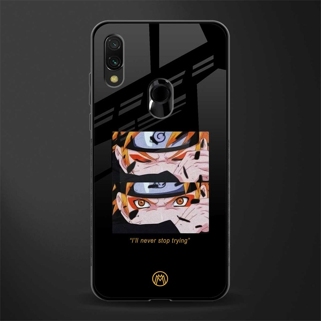 naruto motivation anime glass case for redmi note 7 pro image