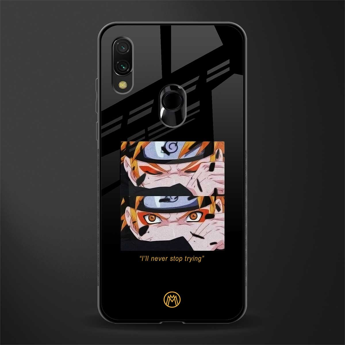 naruto motivation anime glass case for redmi note 7 pro image