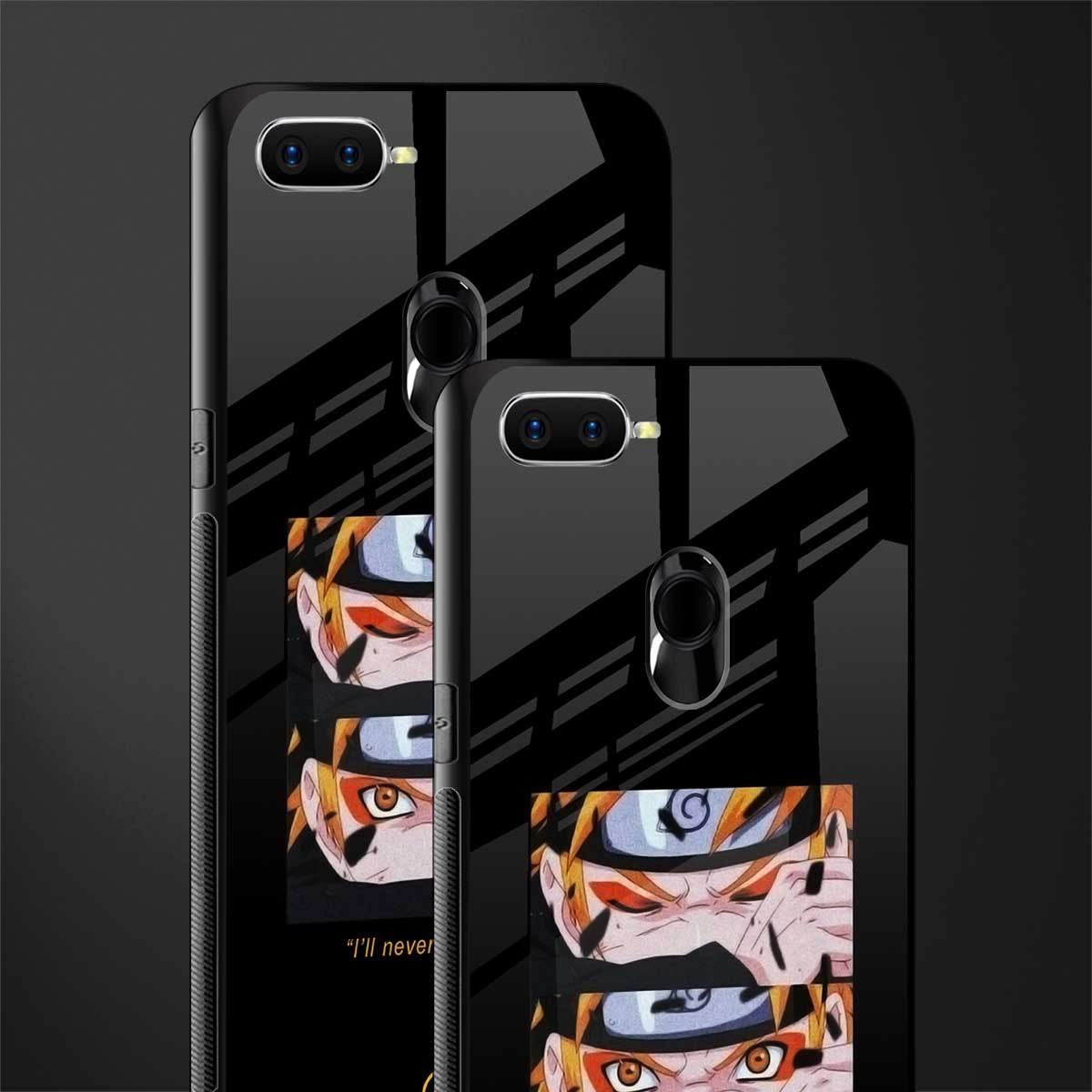 naruto motivation anime glass case for oppo a12 image-2