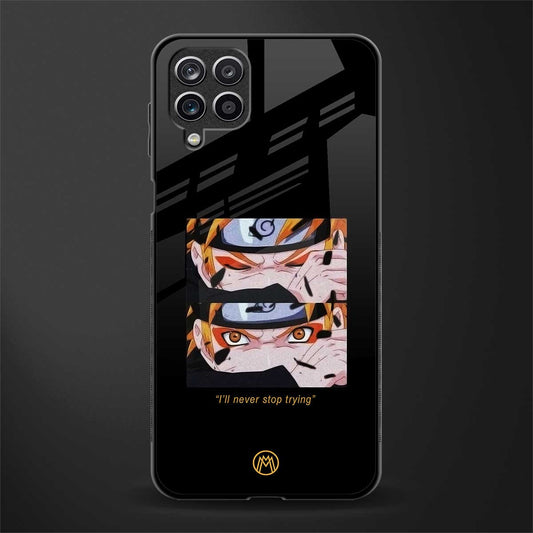 naruto motivation anime back phone cover | glass case for samsung galaxy a22 4g