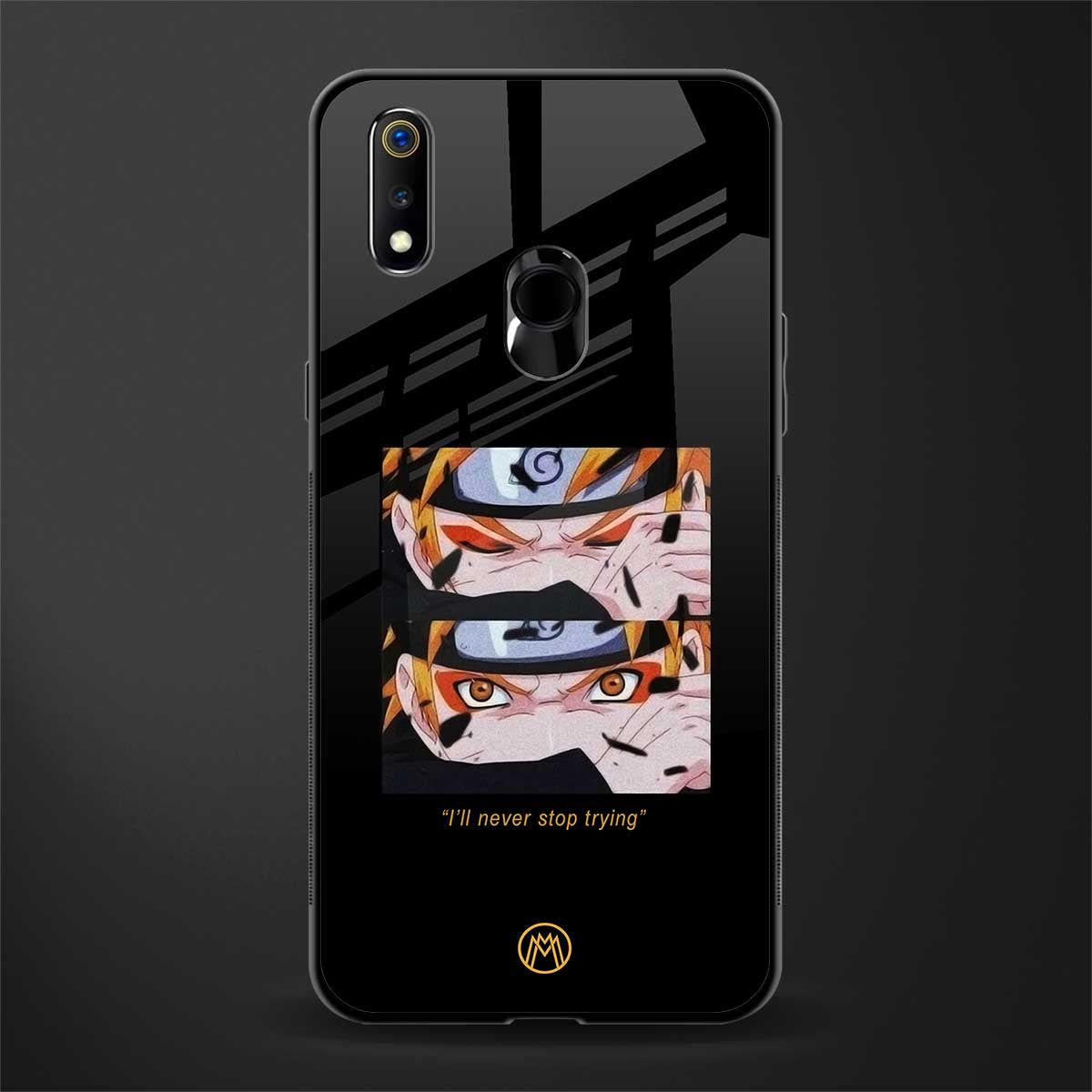naruto motivation anime glass case for realme 3 pro image