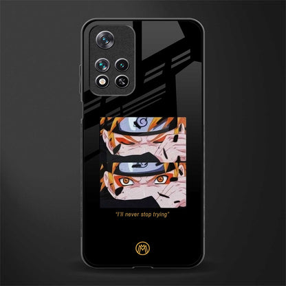 naruto motivation anime glass case for poco m4 pro 5g image
