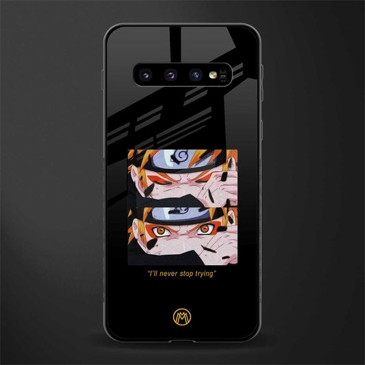 naruto motivation anime glass case for samsung galaxy s10 image