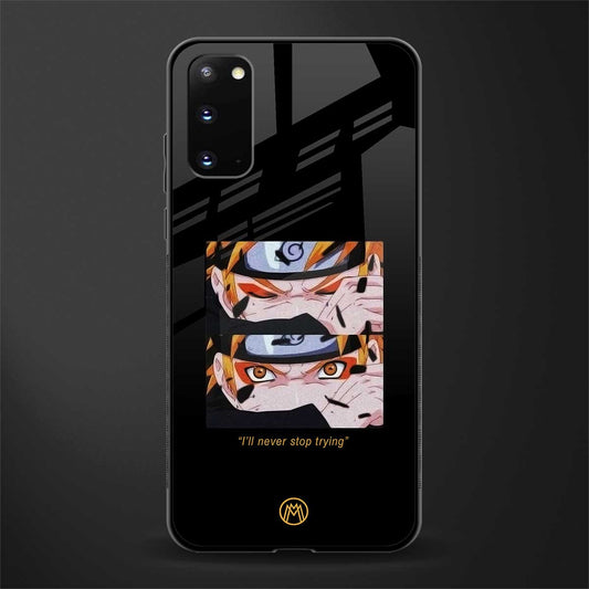 naruto motivation anime glass case for samsung galaxy s20 image