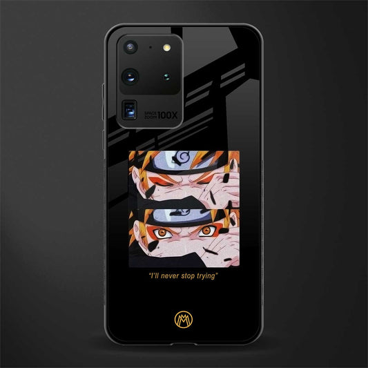 naruto motivation anime glass case for samsung galaxy s20 ultra image