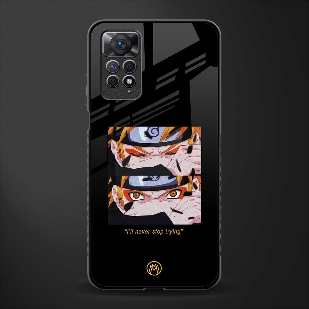 naruto motivation anime glass case for redmi note 11s image
