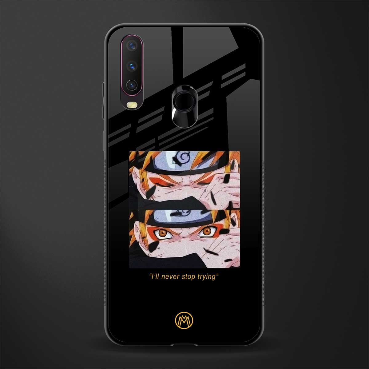 naruto motivation anime glass case for vivo y15 image