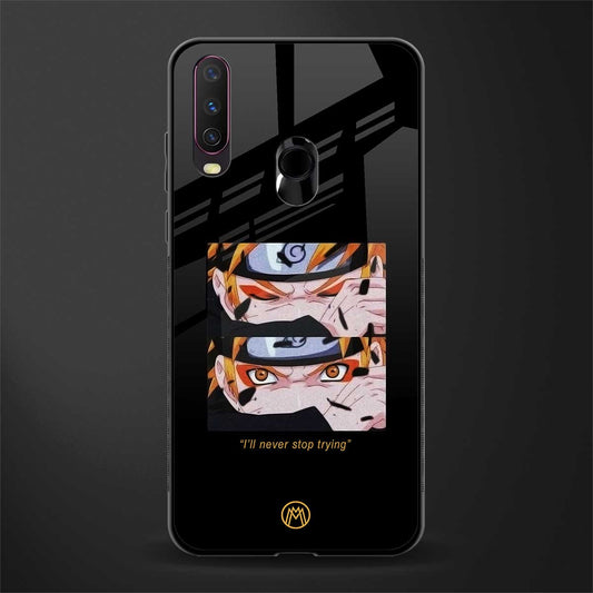 naruto motivation anime glass case for vivo y17 image