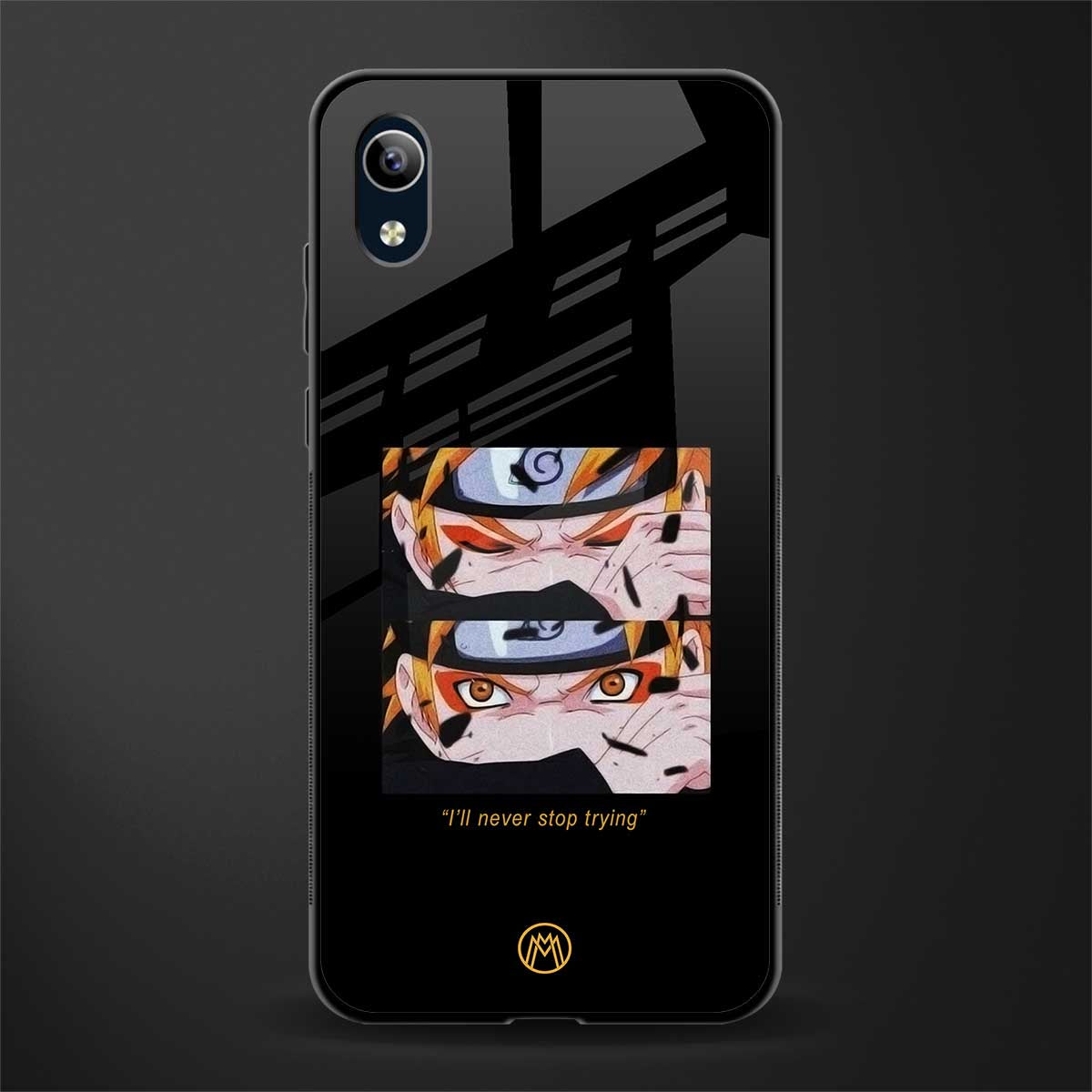 naruto motivation anime glass case for vivo y1s without fingerprint image