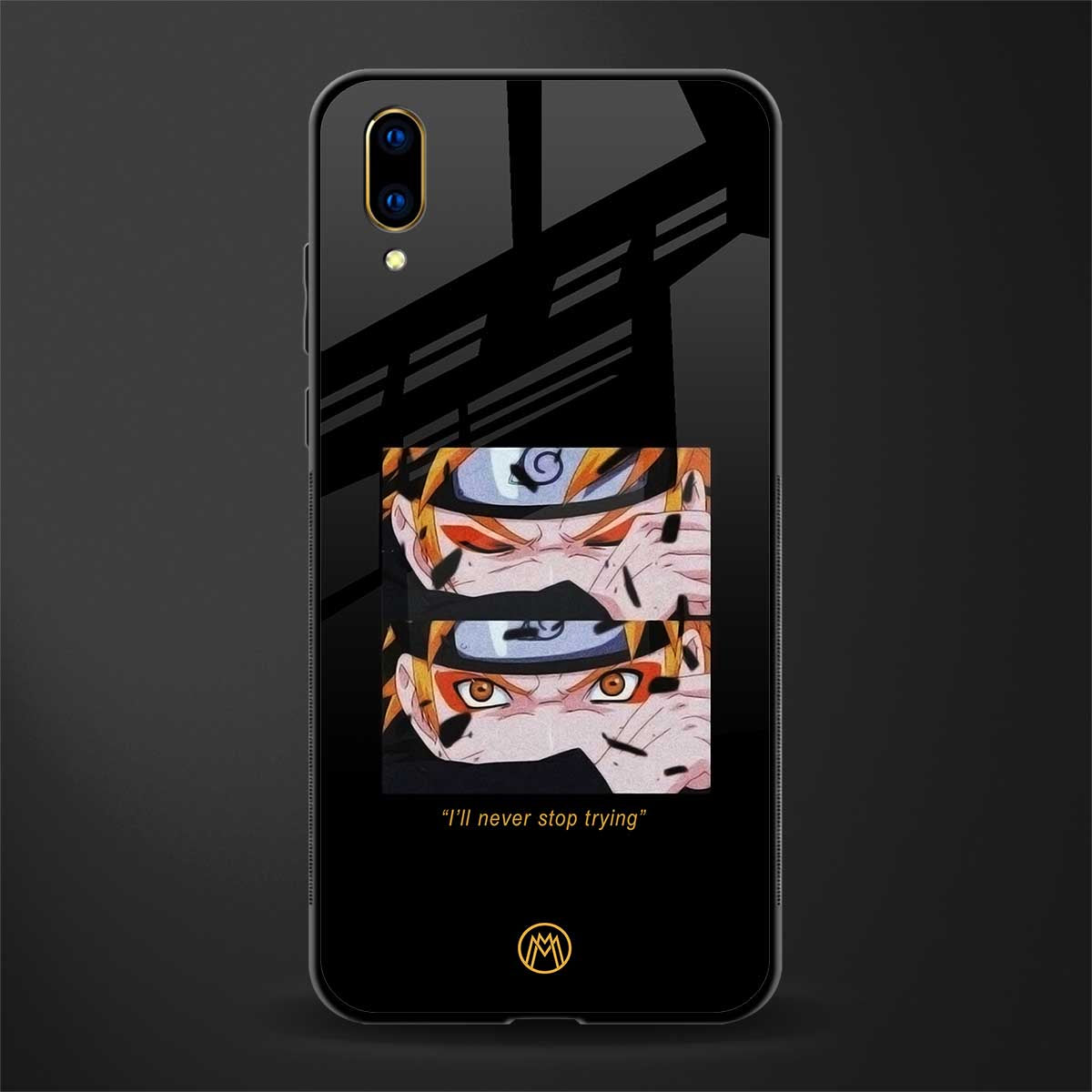 naruto motivation anime glass case for vivo v11 pro image