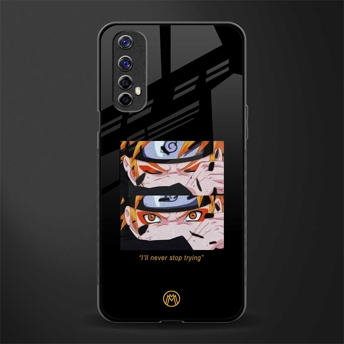 naruto motivation anime glass case for realme 7 image