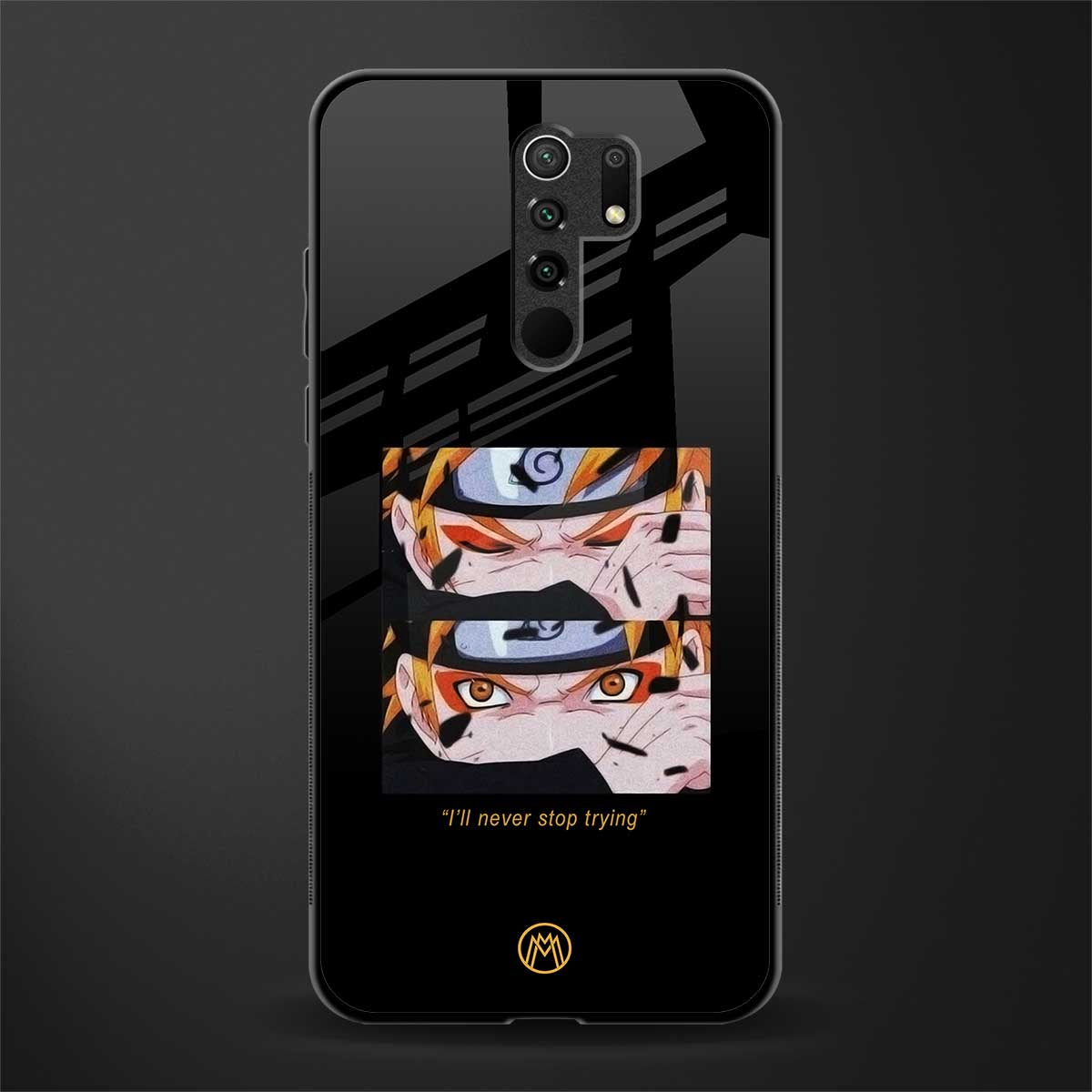 naruto motivation anime glass case for redmi 9 prime image
