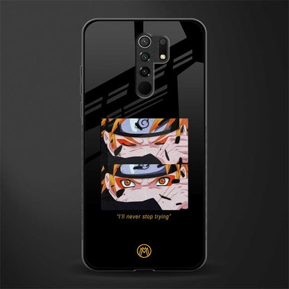 naruto motivation anime glass case for redmi 9 prime image