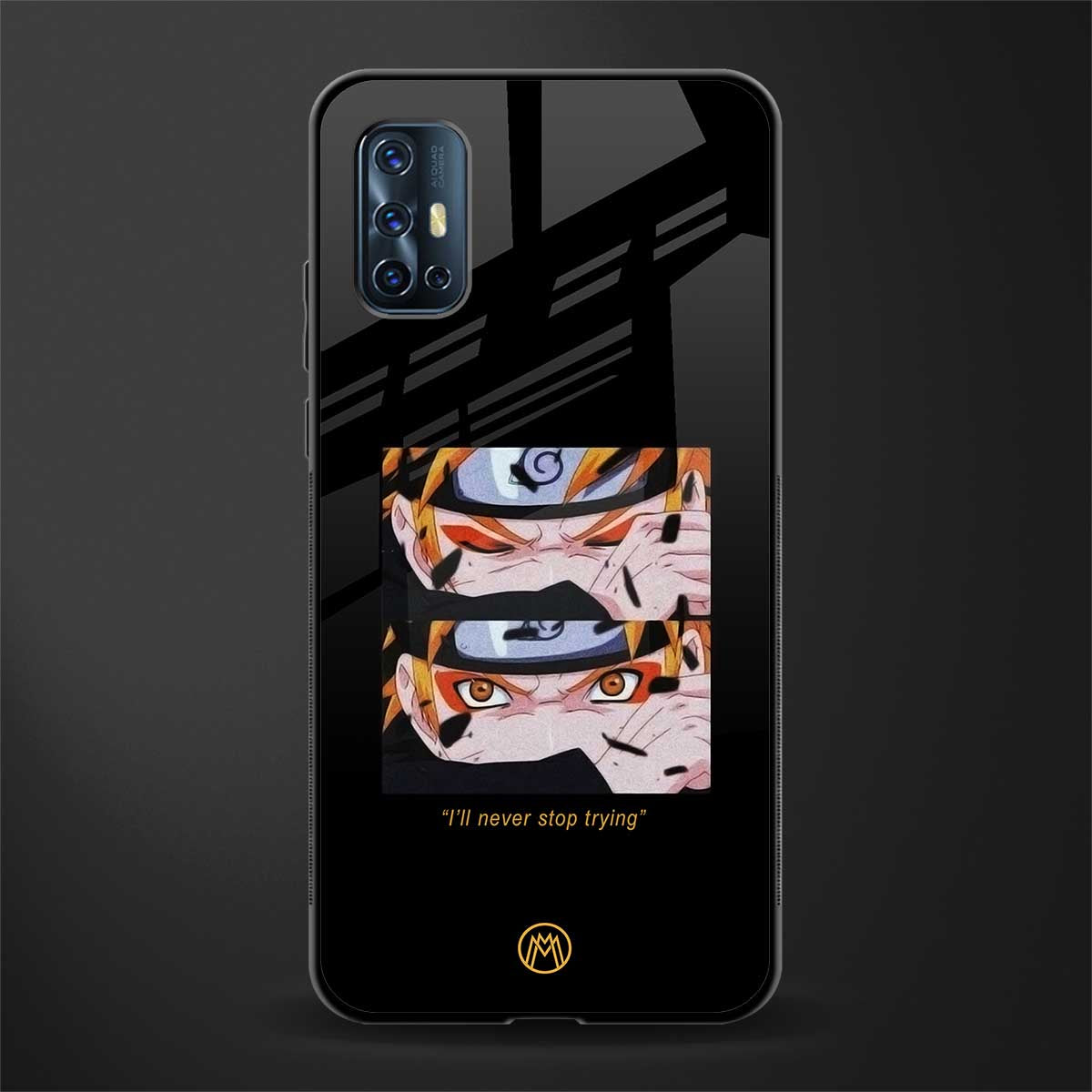 naruto motivation anime glass case for vivo v17 image